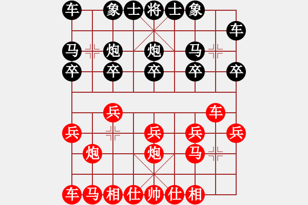 象棋棋譜圖片：哈哈[1245437518] -VS- 我愛你、老婆[251878993] - 步數(shù)：10 