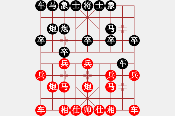 象棋棋譜圖片：仙人指路對(duì)左金鉤炮（旋風(fēng)V7.0先勝巫師專業(yè)級(jí)） - 步數(shù)：10 