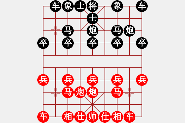 象棋棋譜圖片：大騰訊練習(xí)（中炮對(duì)小列手炮） - 步數(shù)：10 