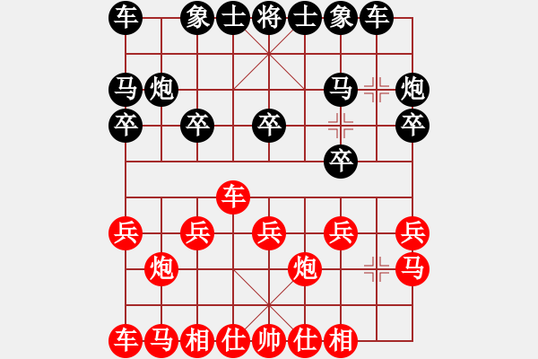 象棋棋譜圖片：1292局 A54- 仕角炮對(duì)進(jìn)７卒-業(yè)天天Ai1-1(先負(fù))小蟲(chóng)引擎23層 - 步數(shù)：10 