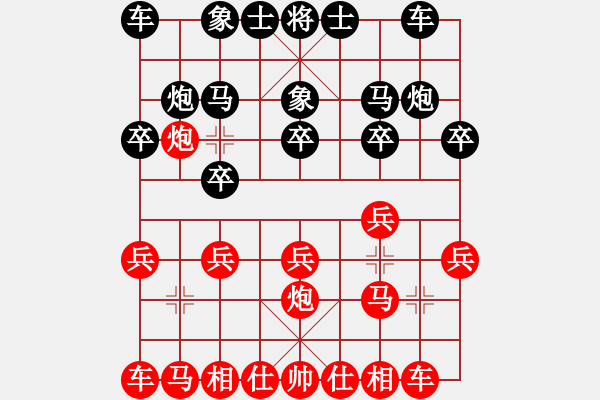 象棋棋谱图片：广东 吕钦 和 广东 许银川 - 步数：10 