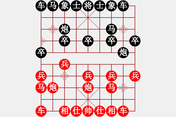 象棋棋譜圖片：B05 中炮對進左馬 我負 1347 我 2501 巢小鳥2-2 2520 15.6.2 - 步數(shù)：10 