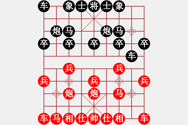 象棋棋譜圖片：syboywzl(7星)-勝-只下開局(6星) - 步數(shù)：10 