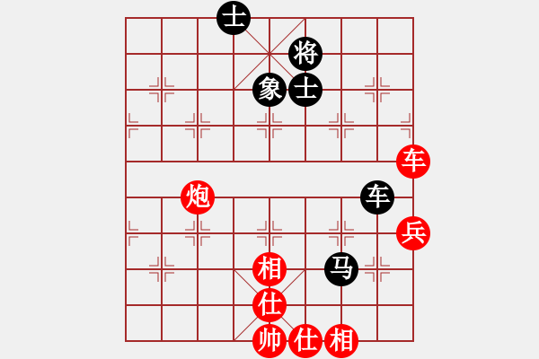 象棋棋譜圖片：順炮直車對橫車進7卒雙正馬（旋風(fēng)12層拆棋）紅勝 - 步數(shù)：100 