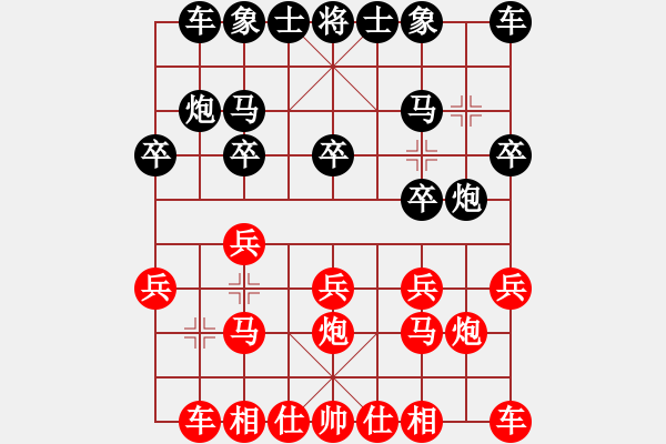 象棋棋譜圖片：馮光明     先勝 何連生     - 步數：10 