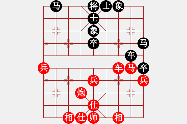 象棋棋譜圖片：贏一盤(pán)實(shí)在難[紅先和] -VS- Y頭辣妹子[黑] 中炮對(duì)進(jìn)右馬 - 步數(shù)：50 