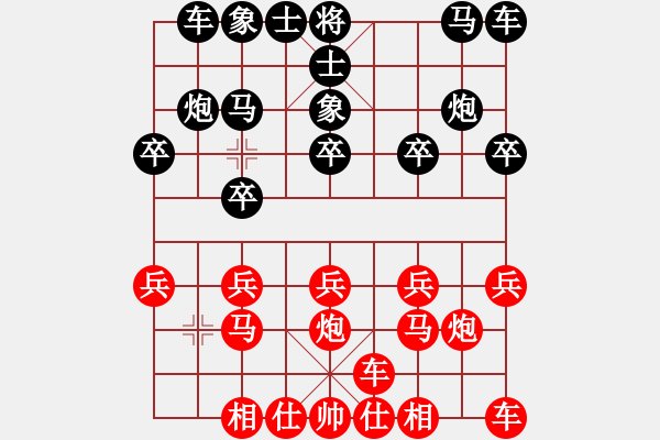 象棋棋譜圖片：橫才俊儒[紅] -VS- 大哥[黑] - 步數(shù)：10 