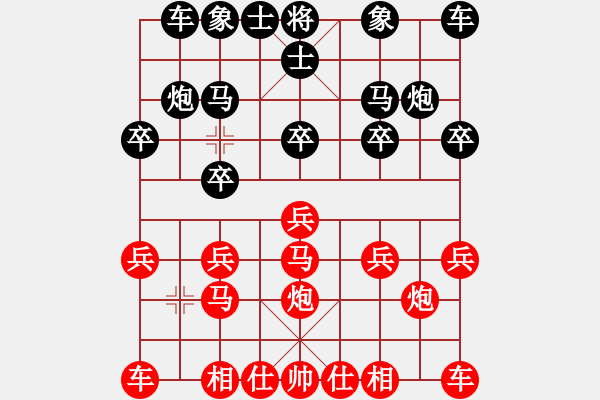 象棋棋譜圖片：一天棋忘[1255657760] -VS- 嘟嘟ル飛[455801313] - 步數(shù)：10 