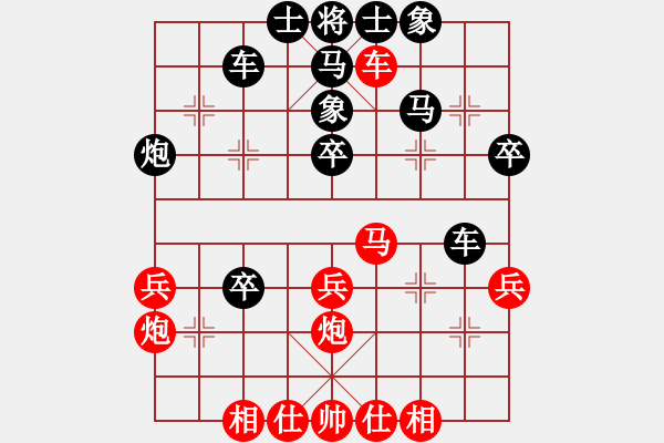 象棋棋譜圖片：飛馬進(jìn)陣(6段)-負(fù)-鏘鏘車炮行(8段) - 步數(shù)：40 