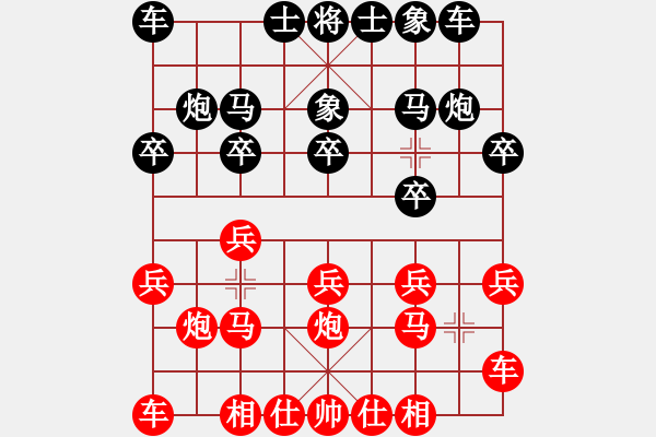 象棋棋谱图片：王斌 先和 谢靖 - 步数：10 