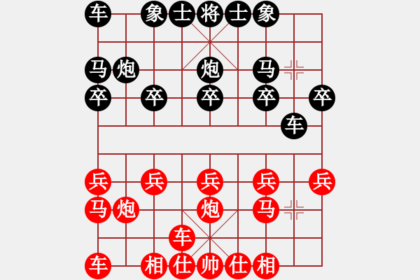 象棋棋譜圖片：順炮直車應(yīng)橫車邊馬（旋風(fēng)拆棋） 和棋 - 步數(shù)：10 