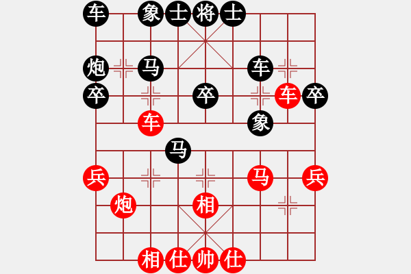 象棋棋譜圖片：棋心閣(羞羞）、臉[2412299231] -VS- ‖棋家軍‖鐵布衫[694029644] - 步數(shù)：30 