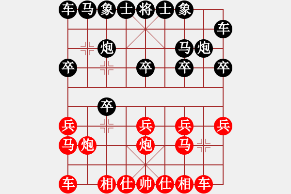 象棋棋譜圖片：湘鋼小周(日帥)-和-緣份社臥春(人王) - 步數(shù)：10 