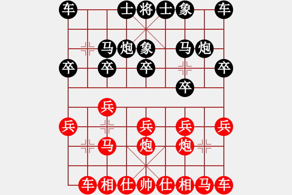 象棋棋譜圖片：梅山天下紅負(fù)葬心【五七炮對(duì)反宮馬右直車】 - 步數(shù)：10 