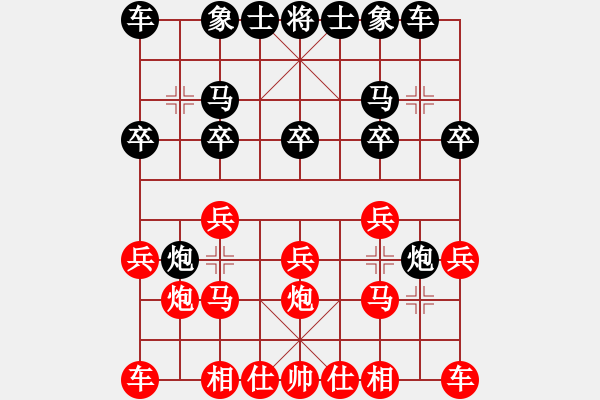 象棋棋譜圖片：旋風(fēng)V7.0拆棋（屏風(fēng)馬雙炮過河應(yīng)中炮進7兵）和棋 - 步數(shù)：10 