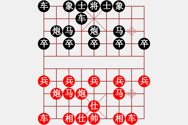 象棋棋谱图片：胡明 先胜 时凤兰 - 步数：10 