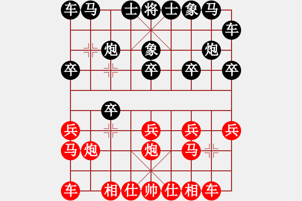 象棋棋譜圖片：2006年弈天迪瀾杯聯(lián)賽第七輪：星云戰(zhàn)神六(2段)-和-黯騎(7段) - 步數(shù)：10 