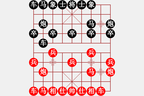 象棋棋譜圖片：王大明     先和 王玉才     - 步數(shù)：10 