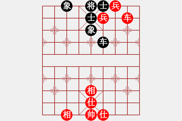 象棋棋譜圖片：車雙兵VS車士象全，同側(cè)背面雙低兵，兩兵都未靠肋，守法 - 步數(shù)：10 