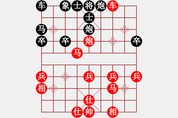 象棋棋譜圖片：05順炮直車攻橫車騎河攔炮 - 步數(shù)：40 