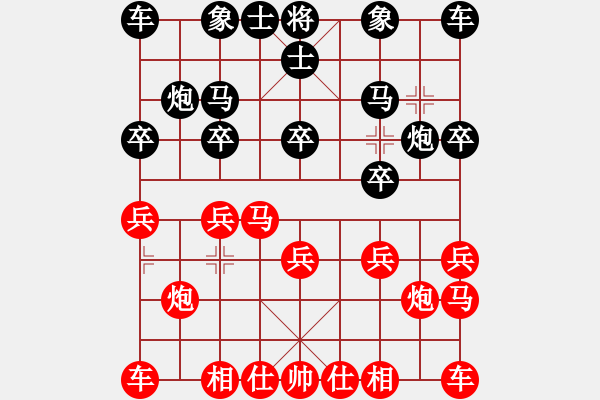 象棋棋譜圖片：11989局 A08-邊兵局-小蟲引擎24層 紅先和 天天AI選手 - 步數(shù)：10 