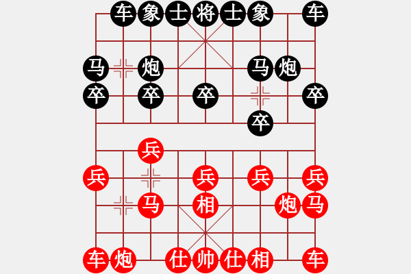 象棋棋譜圖片：仙人指路（黑勝） - 步數(shù)：10 