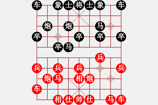 象棋棋譜圖片：第六輪嚴(yán)勇先和呂道明 - 步數(shù)：10 