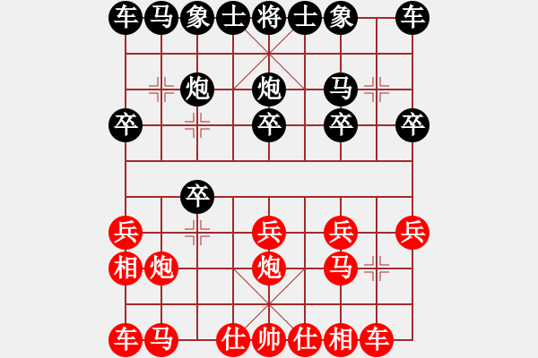 象棋棋譜圖片：第三輪太原象棋協(xié)會(huì)韓強(qiáng)（紅勝）大同象棋協(xié)會(huì)郭青海 - 步數(shù)：10 