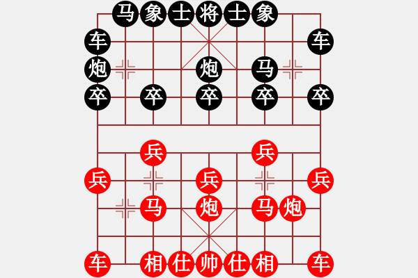 象棋棋譜圖片：象棋開局走法2－起馬 - 步數(shù)：10 