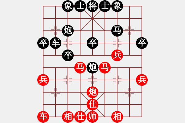 象棋棋譜圖片：JEZ中炮直車進(jìn)中兵巡河炮雙正馬對(duì)左炮封車半途列炮 - 步數(shù)：28 