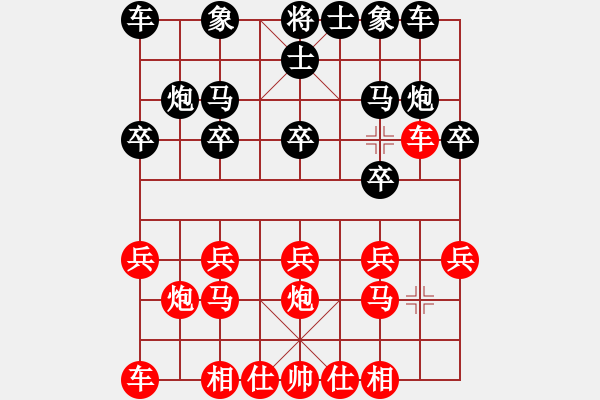 象棋棋譜圖片：鏘鏘車炮行(8段)-負(fù)-chinaokok(5段) - 步數(shù)：10 