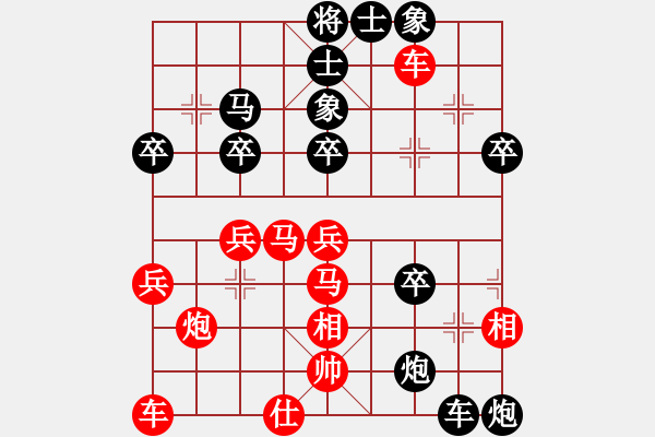 象棋棋譜圖片：鏘鏘車炮行(8段)-負(fù)-chinaokok(5段) - 步數(shù)：46 