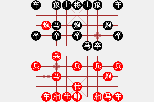 象棋棋譜圖片：束云濤[-] -VS- 胡東北[1420223465] - 步數(shù)：10 