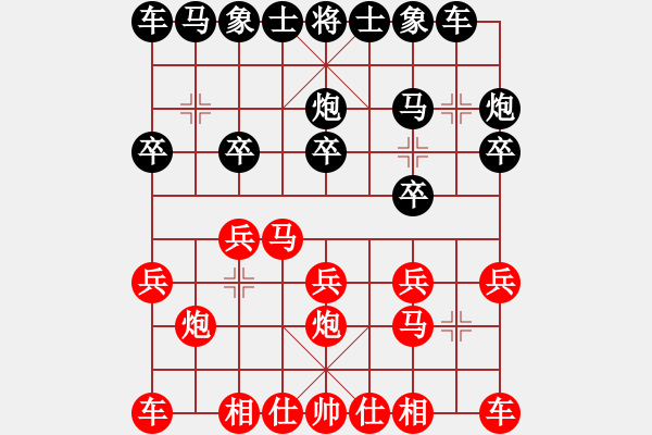 象棋棋譜圖片：中炮對三步虎轉(zhuǎn)列炮 紅七路快馬局(2) - 步數(shù)：10 