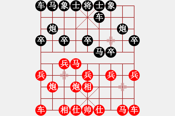 象棋棋譜圖片：象圍棋都好(1段)-和-玩吧(3段) - 步數(shù)：10 