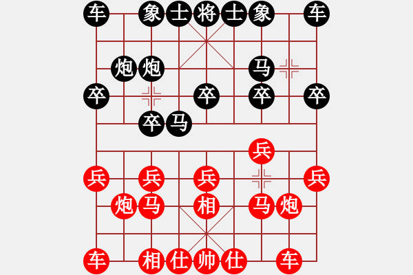 象棋棋谱图片：刘宝兴 先和 王少生 - 步数：10 