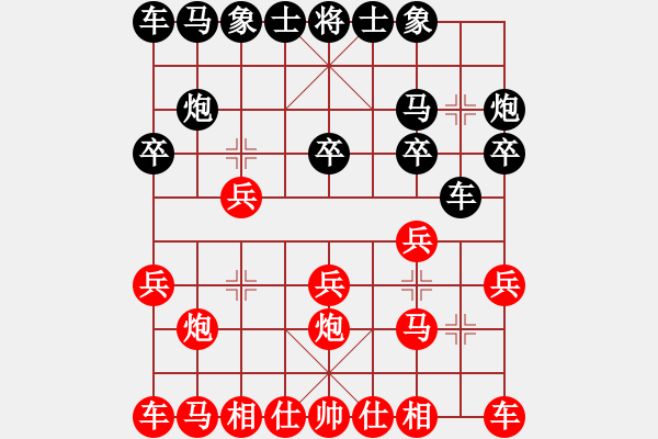 象棋棋谱图片：王晓华 先和 周小平 - 步数：10 
