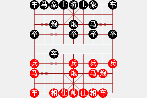 象棋棋谱图片：少年组 田荷 和 特级大师 汪洋 - 步数：10 
