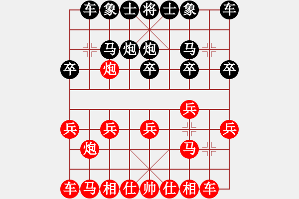 象棋棋譜圖片：金鉤炮破左中炮：河西山貓[2297318743] -VS- 古風(fēng)[2922570668] - 步數(shù)：10 