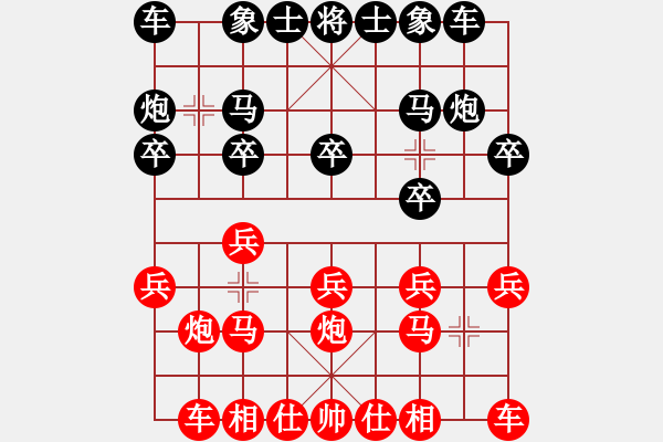 象棋棋谱图片：王铿 先和 刘丽梅 - 步数：10 