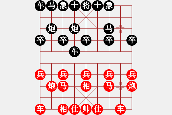 象棋棋谱图片：快乐似风(电神)-和-逍遥棋隐(天罡) - 步数：10 