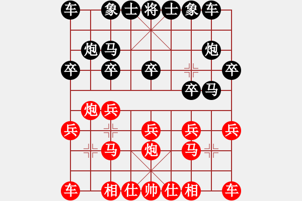 象棋棋谱图片：光学色调(初级)-胜-弈天二号(初级) - 步数：10 