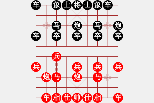 象棋棋譜圖片：中炮直橫車兩頭蛇對三步虎轉(zhuǎn)半途列炮 - 步數(shù)：10 