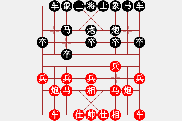 象棋棋譜圖片：棋盾小吻(日帥)-和-hsclimber(月將) - 步數(shù)：10 