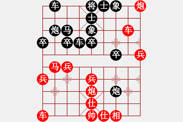 象棋棋譜圖片：起馬對(duì)挺卒【黒車9進(jìn)1】 - 步數(shù)：30 