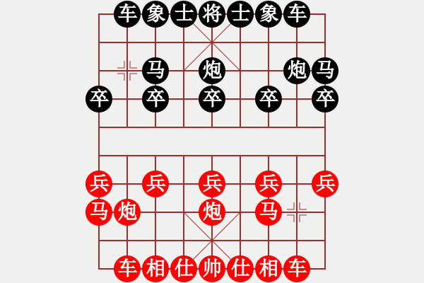 象棋棋譜圖片：列炮15 過河車平炮兌車巡河車卸炮打車 本變 - 步數(shù)：10 