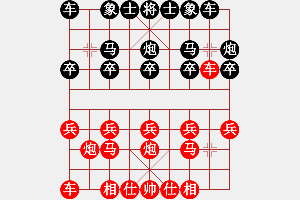 象棋棋譜圖片：趙鑫鑫     先和 王國敏     - 步數(shù)：10 