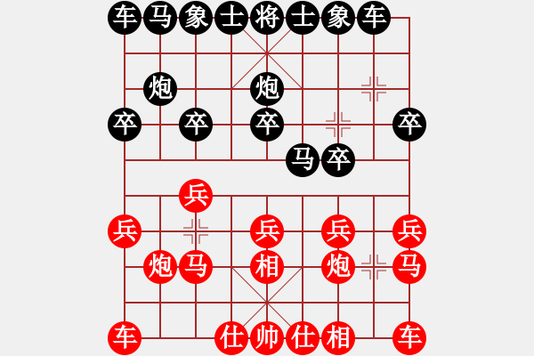 象棋棋谱图片：第9轮左文静先胜黄辉 - 步数：10 