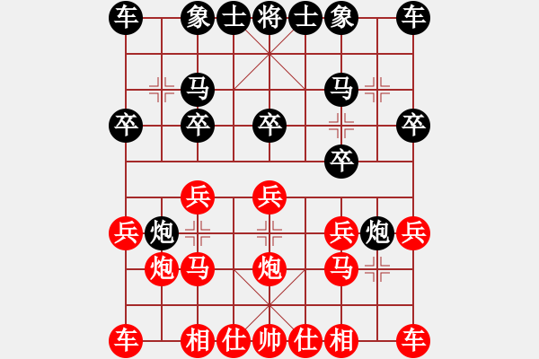 象棋棋譜圖片：新世紀太陽(月將)-勝-華峰論棋(月將) 雙炮過河紅直沖中兵 - 步數(shù)：10 