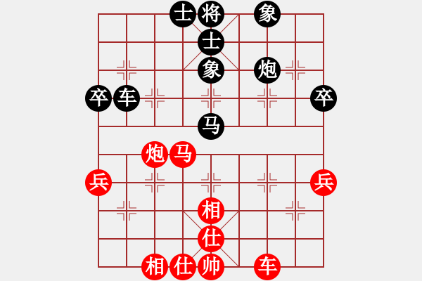 象棋棋譜圖片：安達(dá)快運(yùn)[2955953206] -VS- 山 雞[759122344] 五 13 - 步數(shù)：45 